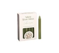KDMD Cedar & Pine Winter Ritual Spell Candles in Green KDMD Green