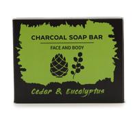 KDMD Charcoal Soap 85g - Eucalyptus & Cedarwood in Green