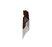 KDMD Chocolate Coconut Leaf Wind Chimes - Handcrafted Tropical Decor in Brown KDMD Brown