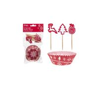 KDMD Christmas Cupcake Party Pack 5 Pack in Red KDMD Red