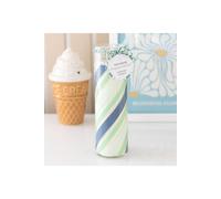 KDMD Coastal Peppermint Candy Stripe Glass Candle - 55H Burn, Fun Gift KDMD Multicolor