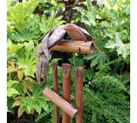 KDMD Coconut Twin Birds Windchimes in Brown KDMD Brown