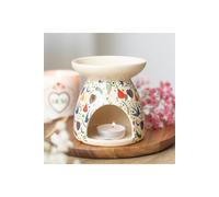KDMD Cream Midnight Bloom Floral Oil Burner - Ceramic Wax & Oil Diffuser KDMD Cream