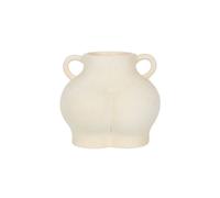 KDMD Cream Speckle Bum Plant Pot in White KDMD White