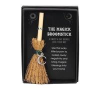 KDMD Crescent Moon Mini Magick Broomstick in Black KDMD Black