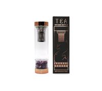 KDMD Crystal Glass Tea Infuser Bottle - Rose Gold - Amethyst KDMD Rose Gold