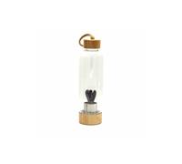 KDMD Crystal Infused Amethyst Angel Glass Water Bottle - Relaxing & Stylish in Purple KDMD Purple
