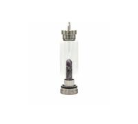 KDMD Crystal Infused Amethyst Glass Water Bottle for Relaxation & Calm in Silver KDMD Silver