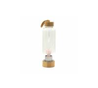 KDMD Crystal Infused Rose Quartz Angel Water Bottle - Rejuvenate & Style in Clear KDMD Clear
