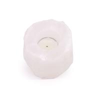 KDMD Crystal Rock Himalayan Salt Candle Holder 600-800g in White KDMD White