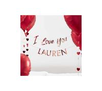 KDMD Customisable I Love You Bunting in Red KDMD Red