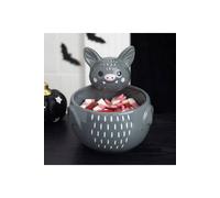 KDMD Cute Bat Shaped Ceramic Serving Bowl for Halloween Treats in Dark Grey KDMD Dark Grey