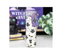 KDMD Cute & Creepy Cat Print Lavender Tube Candle in White KDMD White