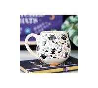 KDMD Cute & Creepy Cat Print Rounded Mug in Cream KDMD Cream