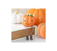KDMD Cute Smiling Pumpkin Shelf Sitter Ornament for Halloween Decor in Orange KDMD Orange