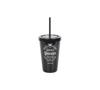 KDMD Deadly Poison Plastic Tumbler with Straw in Black KDMD Black