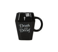 KDMD Death Before Decaf Coffin Mug in Black KDMD Black