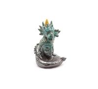 Dragon Over Buddha Backflow Incense Burner Glazed Ceramic