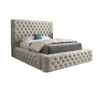 KDMD Dreamscape Pleated Upholstery Designer Bed Frame in Cream | Size: Small Single KDMD Cream Small Single