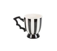 KDMD Eerie Bat Wing Teacup - Monochrome Striped 490ml, Elegant & Unique in Black KDMD Black