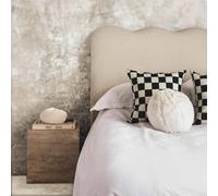 KDMD Egerie Curved Headboard Boucle Upholstered Latte Bed Frame in Light Khaki | Size: Super King KDMD Light Khaki Super King