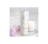 KDMD Elegant Butterfly Print Vanilla Candle - 55-Hour Burn, Remembrance in White KDMD White