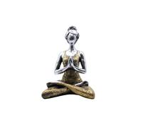 KDMD Elegant Silver & Gold Yoga Lady Figure - 24cm Decorative Sculpture KDMD Gold