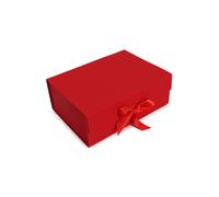 KDMD Extra Large Red Flat Pack Gift Box 33x25x12cm for Celebrations | Size: 33 x 25 x 12 cm KDMD Red 33 x 25 x 12 cm