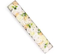 KDMD Extra Long Soap Flowers Box - Wedding Blessings - White & Ivory KDMD White