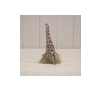 KDMD Fabric Wonky Gonk with Tall White Grey & Red Hat KDMD Grey