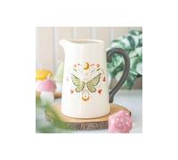 KDMD Fairy Wing Ceramic Flower Jug - Whimsical Garden Decor, 1200ml in White KDMD White