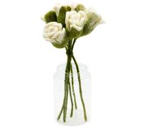 KDMD Felt Flowers - White Roses - (Set of 6) KDMD White