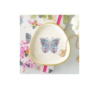 KDMD Floral ButterflyTrinket Dish in White KDMD White