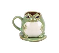 KDMD Frog Shaped Mug & Lily Pad Saucer in Green KDMD Green