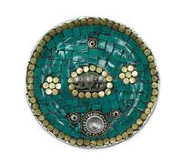 KDMD Ganesh Plate Tibetan Decor Cone & Stick Holder in Green KDMD Green