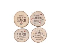 KDMD Garden Wood Slice Coaster Set in Brown KDMD Brown