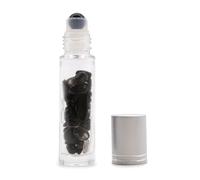 Ancient Wisdom Black Tourmaline Gemstone Essential Oil Roller Bottle with Silver Cap - Perfect for Essential Oils, Perfume Oils, Aromatherapy, and DIY Blends
