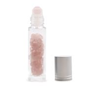 KDMD Gemstone Essential Oil Roller Bottle - Rose Quartz - Silver Cap in Pink KDMD Pink