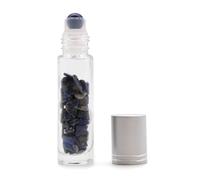 KDMD Gemstone Essential Oil Roller Bottle - Sodalite - Silver Cap in Navy