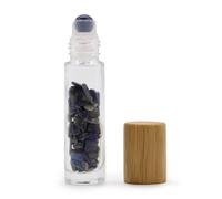 KDMD Gemstone Essential Oil Roller Bottle - Sodalite - Wooden Cap in Navy