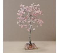 KDMD Gemstone Tree with Organite Base - 160 Stone - Rose Quartz in Pink KDMD Pink