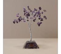 KDMD Gemstone Tree with Organite Base - 80 Stone - Amethyst in Blue KDMD Blue