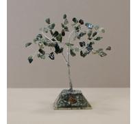 KDMD Gemstone Tree with Organite Base - 80 Stone - Moss Agate in Green KDMD Green