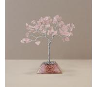 KDMD Gemstone Tree with Organite Base - 80 Stone - Rose Quartz in Pink KDMD Pink
