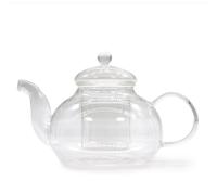 KDMD Glass Infuser Teapot - Round Pearl - 800ml in White KDMD White