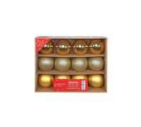 KDMD Gold Bauble on Wire - Matt Shiny Glitter 12 Pack KDMD Gold