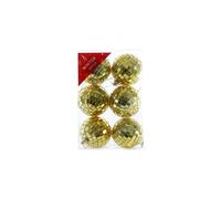 KDMD Gold Disco Ball Baubles 6cm 6 Pack KDMD Gold