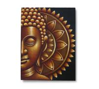 KDMD Gold Half Buddha Mandala 60x80cm in Brown | Size: 60x80 cm KDMD Brown 60x80 cm