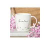KDMD Grandma Pastel Floral Mug in White KDMD White