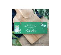 KDMD Green Welcome to Our Garden Hanging Sign KDMD Green